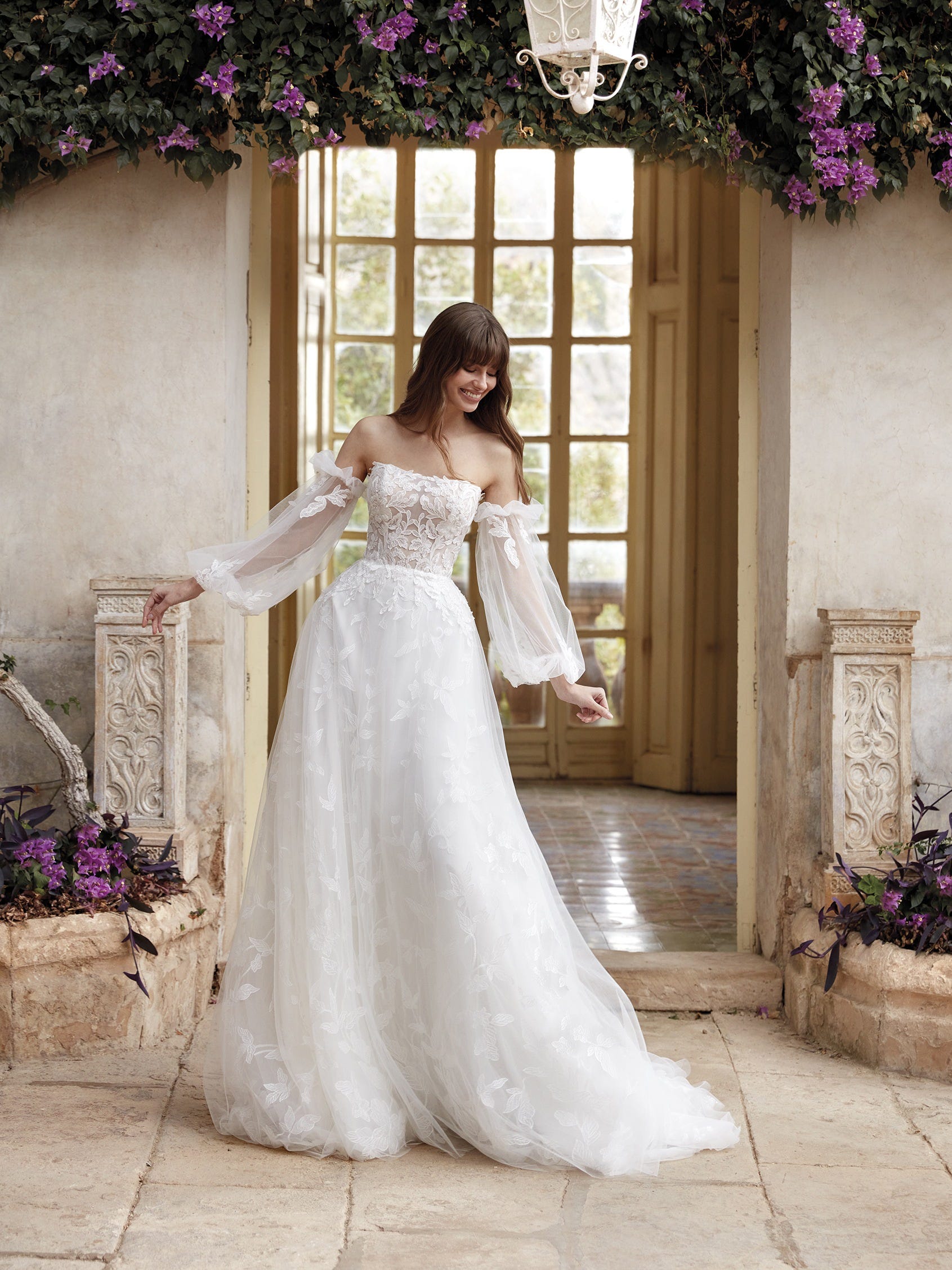 AVELINE Flowy A line wedding dress Nicole Milano