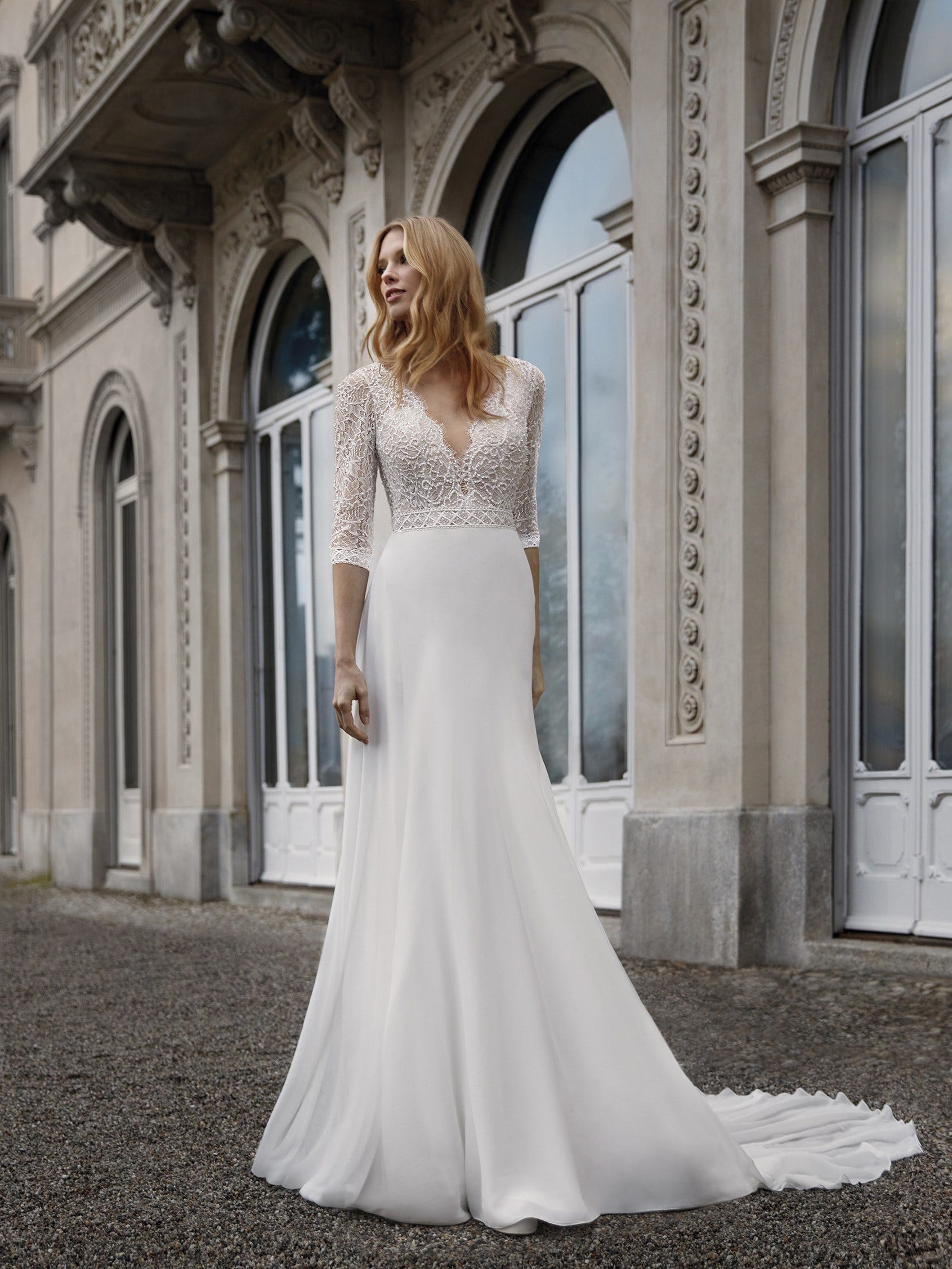 Robe mariage fluide dentelle new arrivals