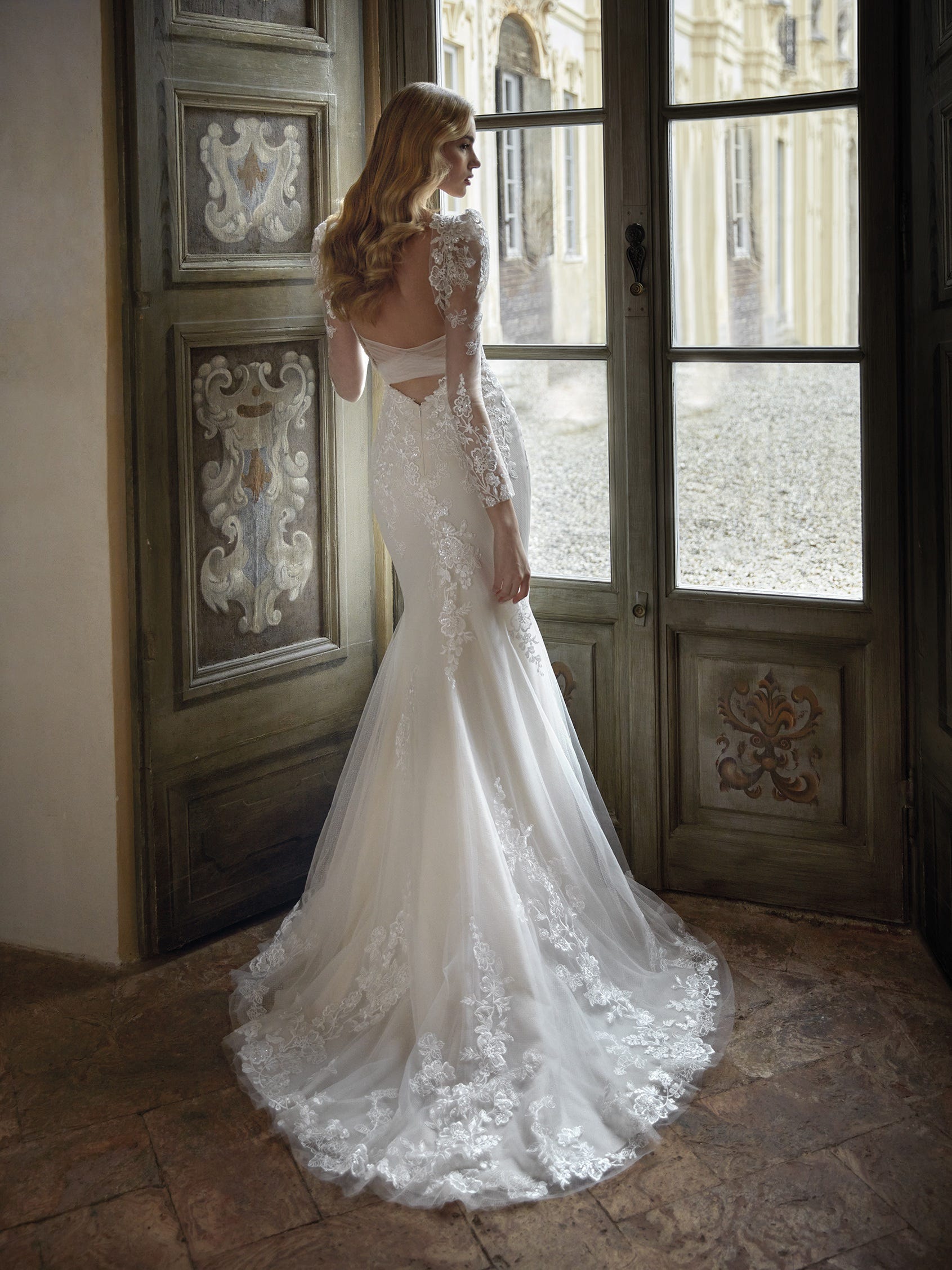 Robe de mariée manches dentelle hot sale