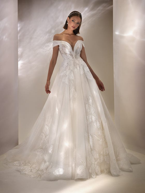 Princess Wedding Dresses 2020 Beaded Strapless Ball Gown Bride Dress  vestidos de novia For Women