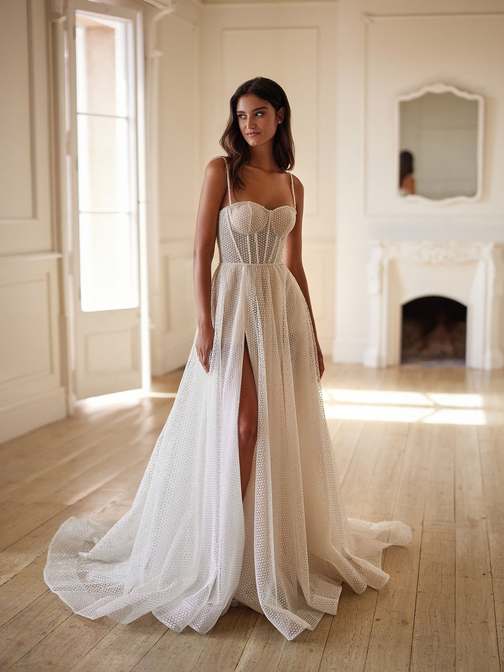 Champagne color hotsell wedding dress